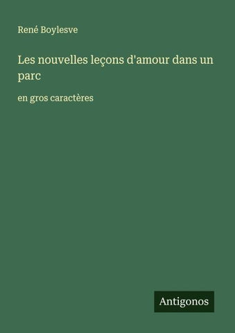 Les nouvelles leçons d'amour dans un parc