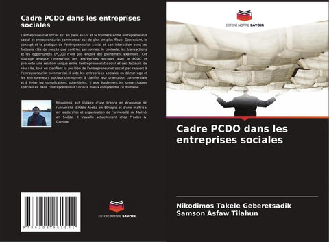 Cadre PCDO dans les entreprises sociales