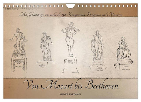 Von Mozart bis Beethoven (Wandkalender 2026 DIN A4 quer), CALVENDO Monatskalender