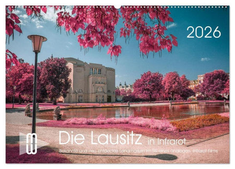 Die Lausitz durch den Infrarotfilter (Wandkalender 2026 DIN A2 quer), CALVENDO Monatskalender
