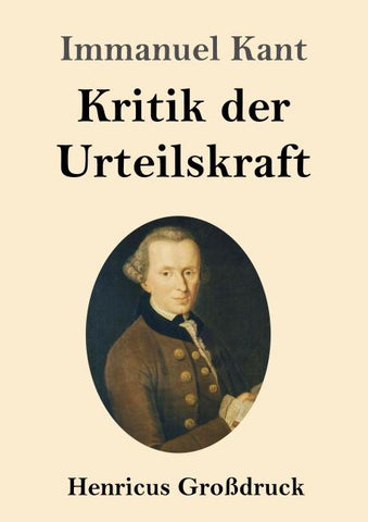 Kritik der Urteilskraft (Großdruck)