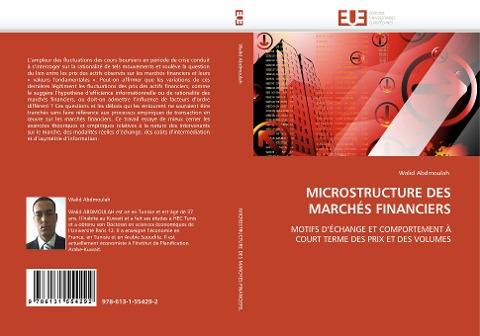 MICROSTRUCTURE DES MARCHÉS FINANCIERS