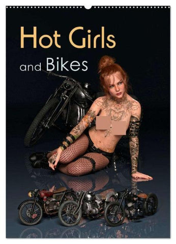 Hot Girls and Bikes (Wandkalender 2026 DIN A2 hoch), CALVENDO Monatskalender