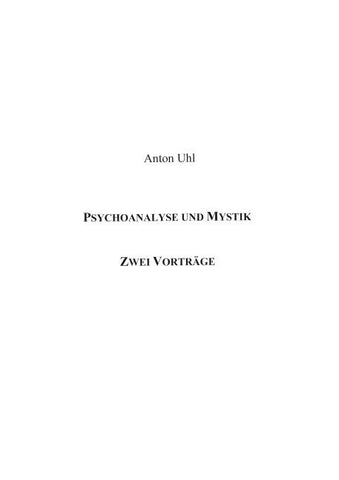 Psychoanalyse und Mystik