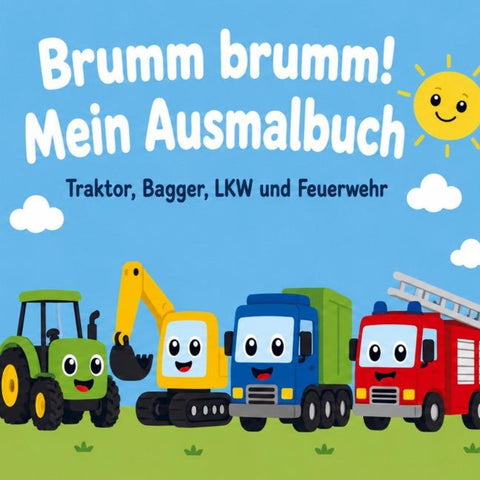 Brumm brumm! Mein Ausmalbuch