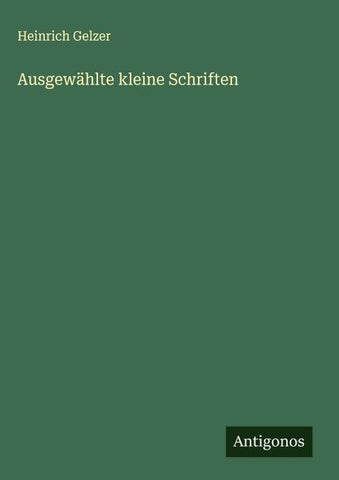 Ausgewählte kleine Schriften