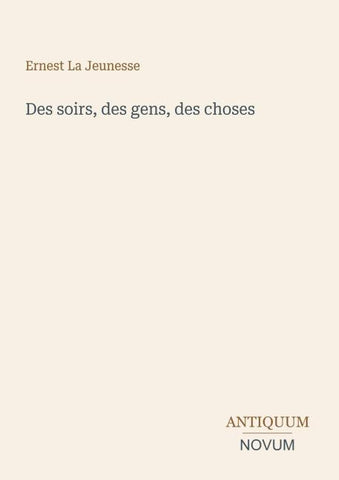 Des soirs, des gens, des choses