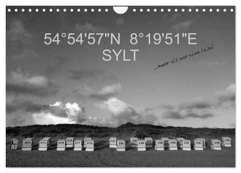 54°54'57"N 8°19'51"E SYLT (Wandkalender 2026 DIN A4 quer), CALVENDO Monatskalender