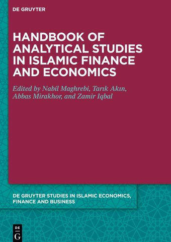 Handbook of Analytical Studies in Islamic Finance and Economics