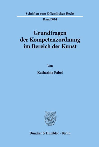 Grundfragen der Kompetenzordnung im Bereich der Kunst.