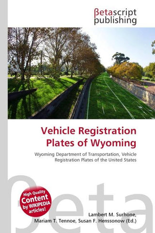 Vehicle Registration Plates of Wyoming