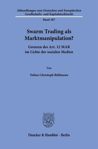 Swarm Trading als Marktmanipulation?