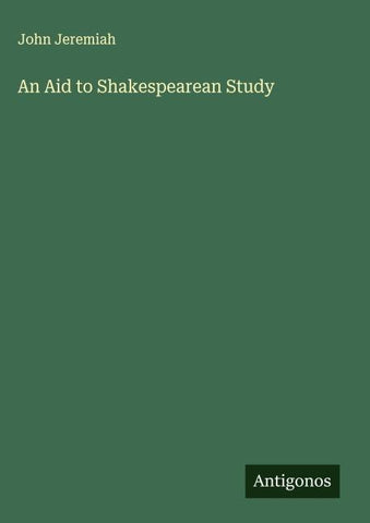 An Aid to Shakespearean Study