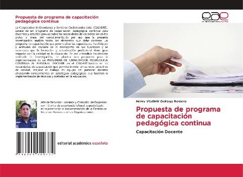 Propuesta de programa de capacitación pedagógica continua