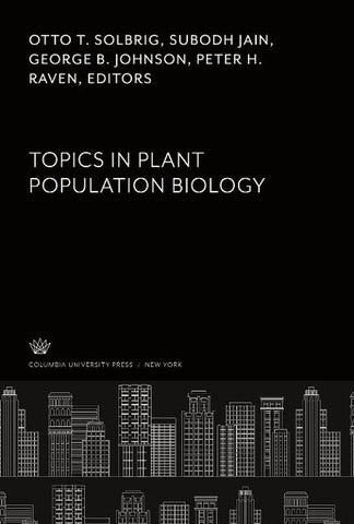 Topics in Plant Population Biology