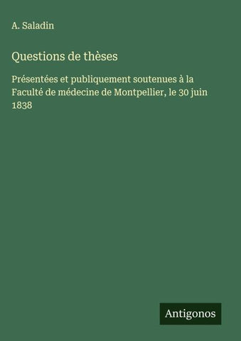 Questions de thèses