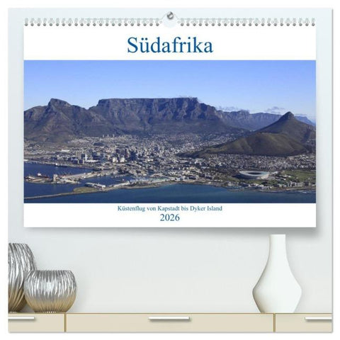 Südafrika - Küstenflug von Kapstadt bis Dyker Island (hochwertiger Premium Wandkalender 2026 DIN A2 quer), Kunstdruck in Hochglanz