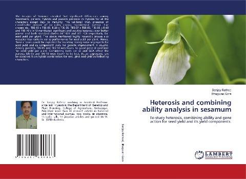 Heterosis and combining ability analysis in sesamum