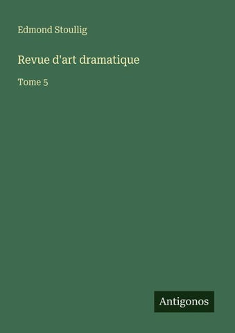 Revue d'art dramatique