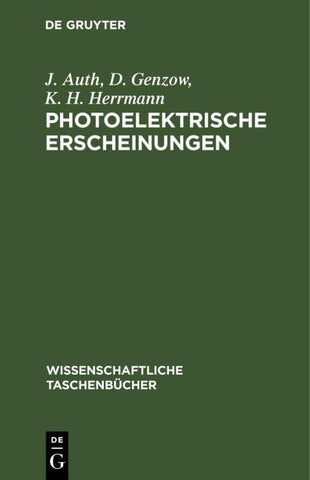 Photoelektrische Erscheinungen