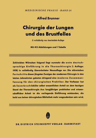 Chirurgie der Lungen und des Brustfelles