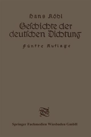 Geschichte der deutschen Dichtung