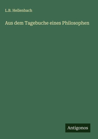 Aus dem Tagebuche eines Philosophen