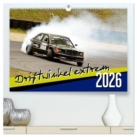 Driftwinkel Extrem (hochwertiger Premium Wandkalender 2026 DIN A2 quer), Kunstdruck in Hochglanz