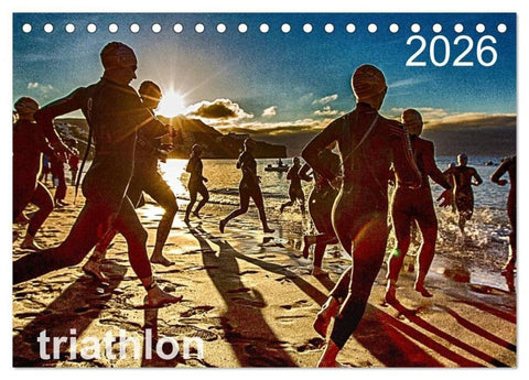 TRIATHLON 2026 (Tischkalender 2026 DIN A5 quer), CALVENDO Monatskalender