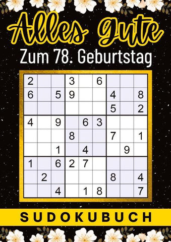 78 Geburtstag Geschenk | Alles Gute zum 78. Geburtstag - Sudoku