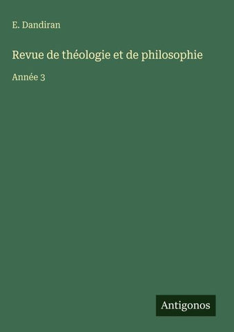 Revue de théologie et de philosophie