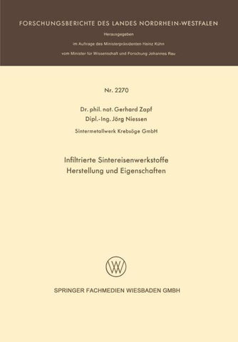 Infiltrierte Sintereisenwerkstoffe