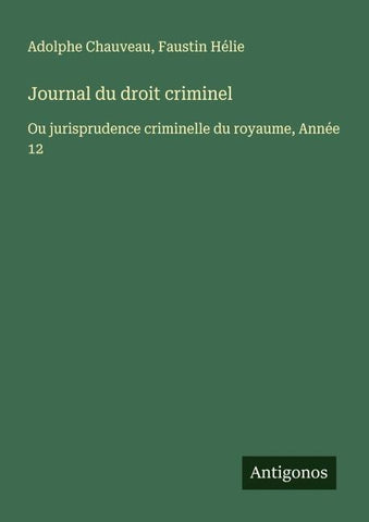 Journal du droit criminel