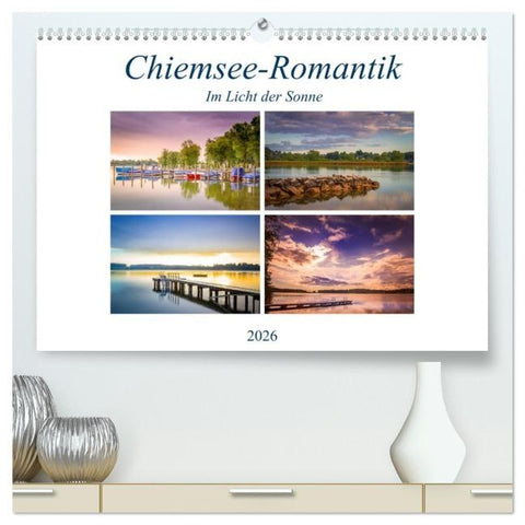 Chiemsee-Romantik (hochwertiger Premium Wandkalender 2026 DIN A2 quer), Kunstdruck in Hochglanz
