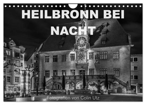 Heilbronn bei Nacht (Wandkalender 2026 DIN A4 quer), CALVENDO Monatskalender