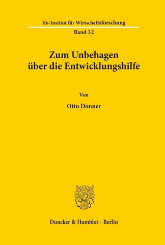 Zum Unbehagen über die Entwicklungshilfe.