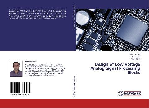 Design of Low Voltage Analog Signal Processing Blocks