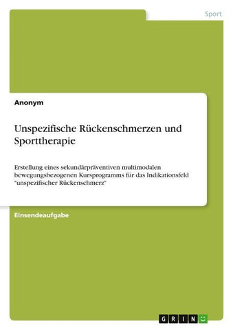 Unspezifische Rückenschmerzen und Sporttherapie
