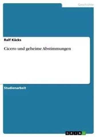 Cicero und geheime Abstimmungen