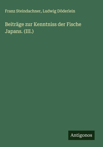 Beiträge zur Kenntniss der Fische Japans. (III.)