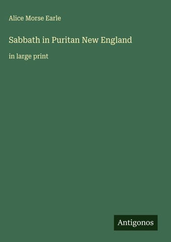 Sabbath in Puritan New England