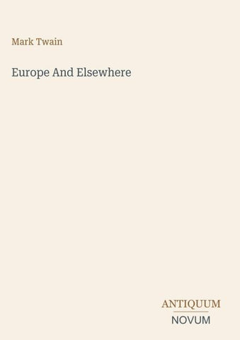 Europe And Elsewhere