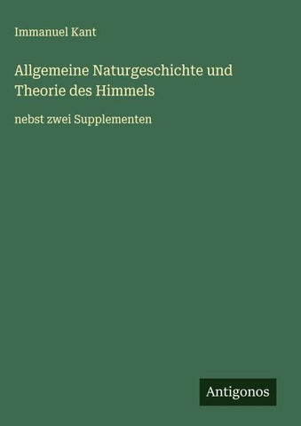 Allgemeine Naturgeschichte und Theorie des Himmels
