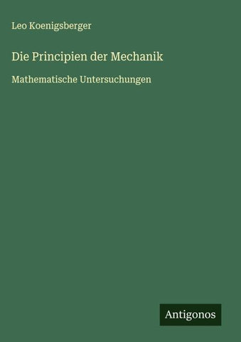 Die Principien der Mechanik