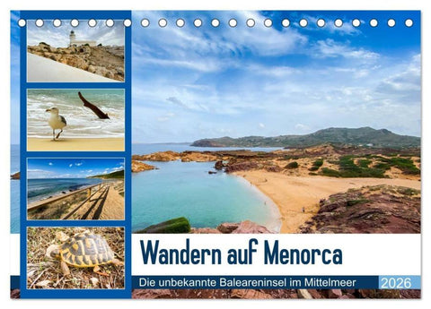 Wandern auf Menorca (Tischkalender 2026 DIN A5 quer), CALVENDO Monatskalender