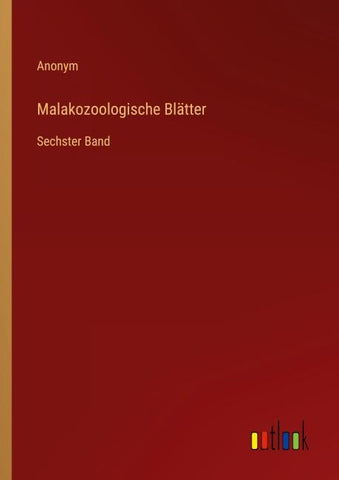 Malakozoologische Blätter