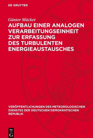Aufbau einer analogen Verarbeitungseinheit zur Erfassung des turbulenten Energieaustausches