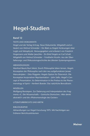 Hegel-Studien Band 12
