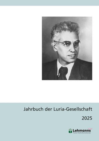 Jahrbuch der Luria-Gesellschaft 2025