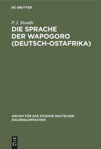 Die Sprache der Wapogoro (Deutsch-Ostafrika)